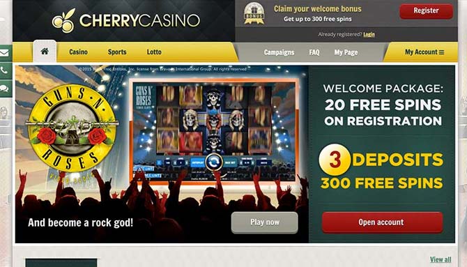 cherry casino screenshot