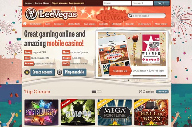 leo vegas screenshot